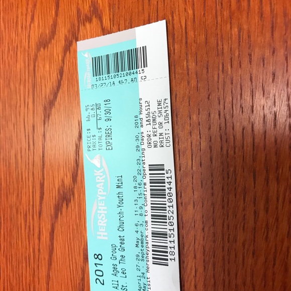 Hersheypark All Age Group ticket. Valid till 9/30 - Picture 3 of 4